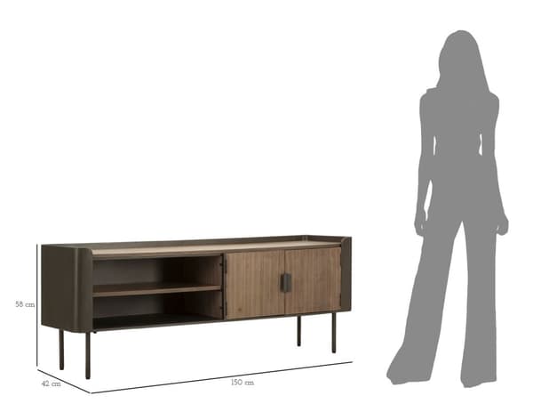 FURNLUX TV-BÄNK TORONTO GRÖN 150CM