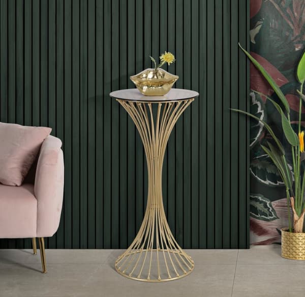 FURNLUX SOFFBORD SEKELSKIFTE GULD 50CM