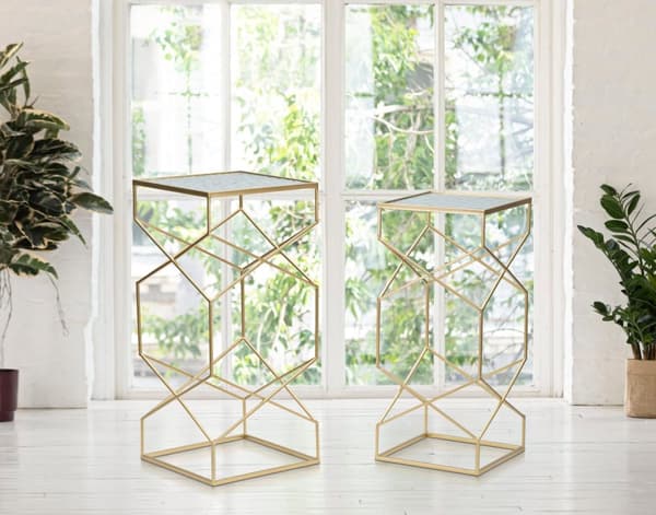 FURNLUX SOFFBORD GLASSY GOLD 32CM (2 ST)