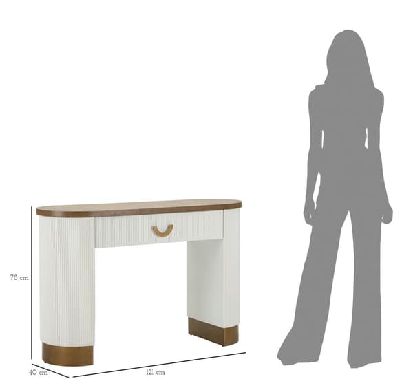 FURNLUX KONSOLBORD TOLOSA HVID 121CM