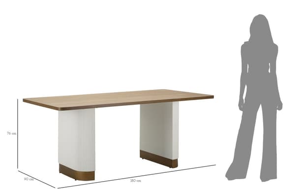 FURNLUX MATBORD TOLOSA VIT 180CM