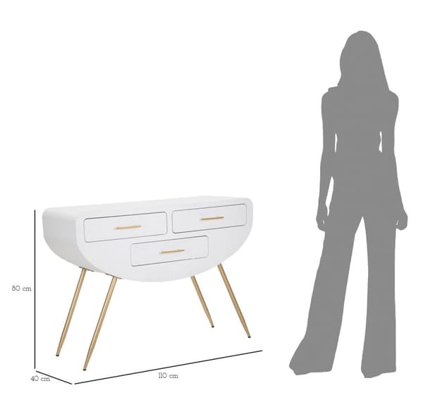 FURNLUX KONSOLBORD VENUS VIT 110CM