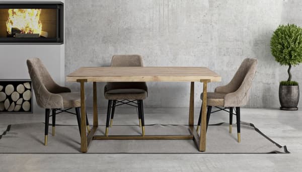 FURNLUX MATBORD ANKARA BRUN 150CM