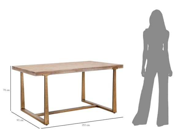 FURNLUX MATBORD ANKARA BRUN 150CM
