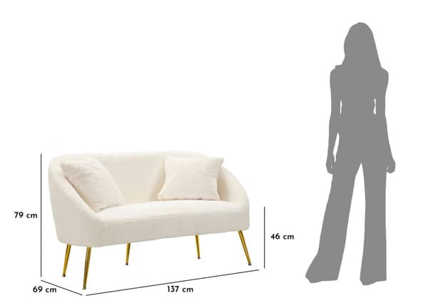 FURNLUX SOFFA SOFFIG VIT 137CM