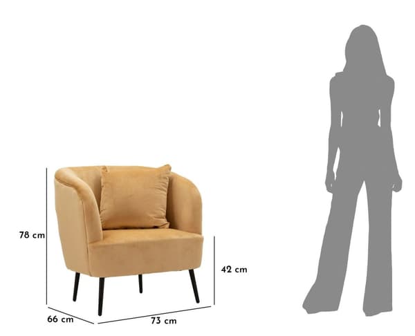 FURNLUX FÅTÖLJ BRUNBRUN 73CM