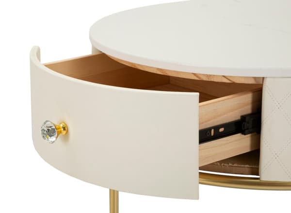 FURNLUX NATTDUKSBORD SHARON VIT 52CM