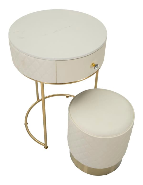 FURNLUX NATTDUKSBORD SHARON VIT 52CM