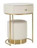 Miniatyrbild 8 av 10: FURNLUX NATTDUKSBORD SHARON VIT 52CM