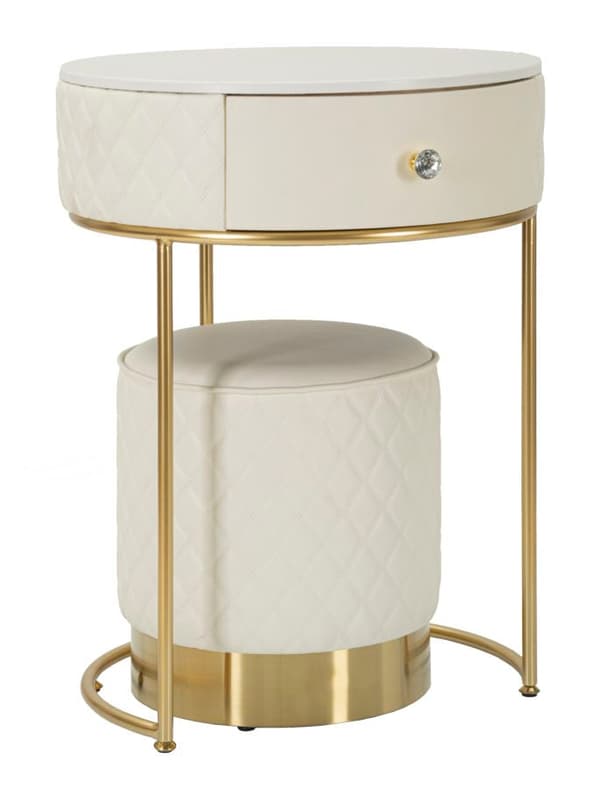 FURNLUX NATTDUKSBORD SHARON VIT 52CM