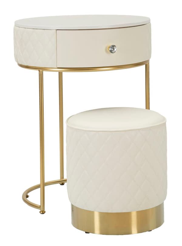 FURNLUX NATTDUKSBORD SHARON VIT 52CM