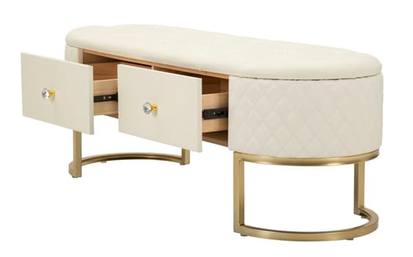 FURNLUX OTTOMAN SHARON VIT 120CM
