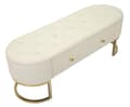 Miniatyrbild 4 av 11: FURNLUX OTTOMAN SHARON VIT 120CM