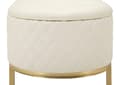 Miniatyrbild 7 av 11: FURNLUX OTTOMAN SHARON VIT 120CM