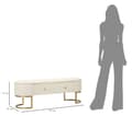 Miniatyrbild 11 av 11: FURNLUX OTTOMAN SHARON VIT 120CM