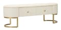 Miniatyrbild 1 av 11: FURNLUX OTTOMAN SHARON VIT 120CM