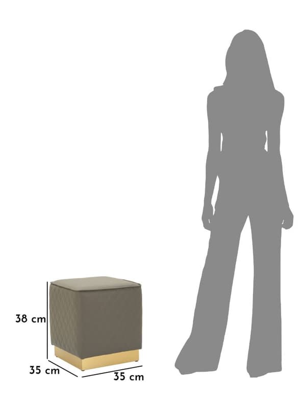 FURNLUX SITTPUFF SHARON GRÅ 38CM