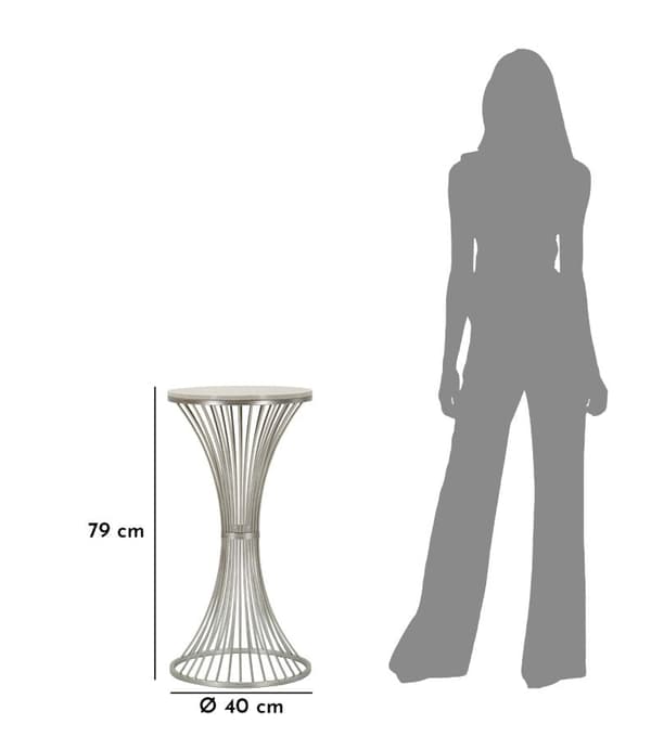FURNLUX SOFFBORD TRATT SILVER 40CM