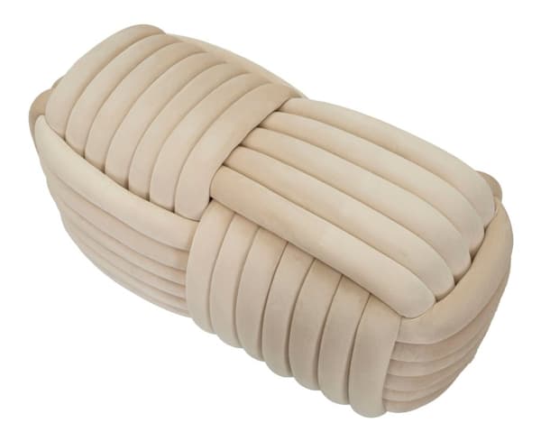 FURNLUX OTTOMAN SOFFY BEIGE 90CM