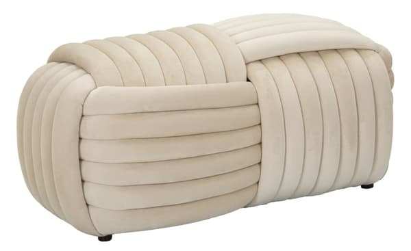 FURNLUX OTTOMAN SOFFY BEIGE 90CM