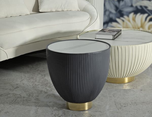 FURNLUX SOFABORD ELGE GRÅ 46CM