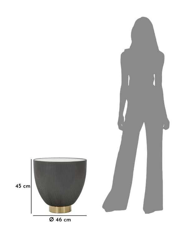 FURNLUX SOFABORD ELGE GRÅ 46CM