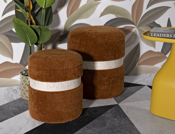FURNLUX SITTPUFF SAINT-MORITZ BRUN 40CM (2 ST)