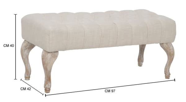 FURNLUX OTTOMAN PROVENZA BEIGE 97CM