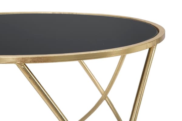 FURNLUX SOFFBORD RING SVART 60CM