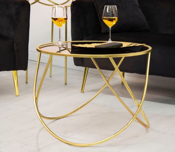 FURNLUX SOFFBORD RING SVART 60CM