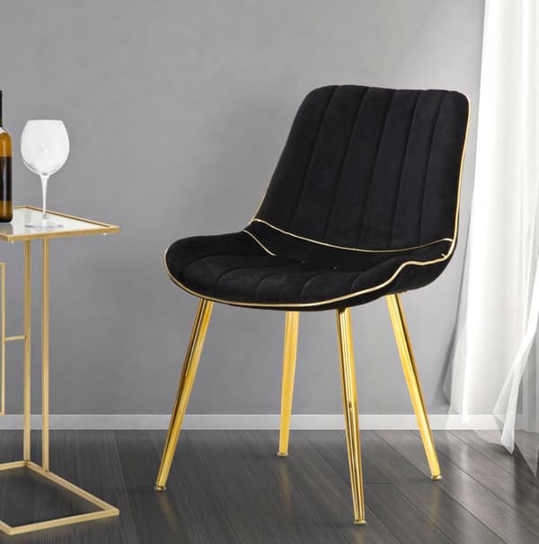 FURNLUX FÅTÖLJ PARIS SVART 51CM (2 ST)