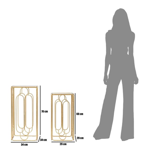 FURNLUX SIDOBORD ARTY GOLD 35CM (2 ST)