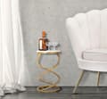 Miniatyrbild 5 av 6: FURNLUX SIDOBORD SPIRAL GULD 28CM