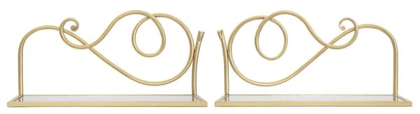 FURNLUX VÄGGHYLLA HYLLPLAN GULD 42CM (2 ST)