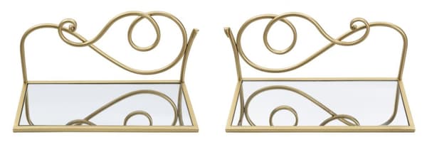 FURNLUX VÄGGHYLLA HYLLPLAN GULD 42CM (2 ST)