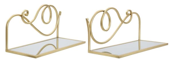FURNLUX VÄGGHYLLA HYLLPLAN GULD 42CM (2 ST)