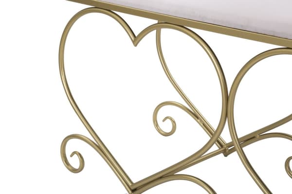 FURNLUX OTTOMAN HJÄRTA GULD 105CM