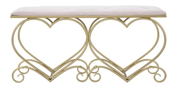 FURNLUX OTTOMAN HJÄRTA GULD 105CM