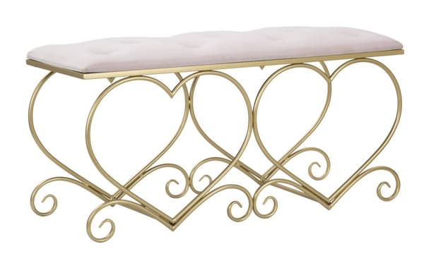 FURNLUX OTTOMAN HJÄRTA GULD 105CM