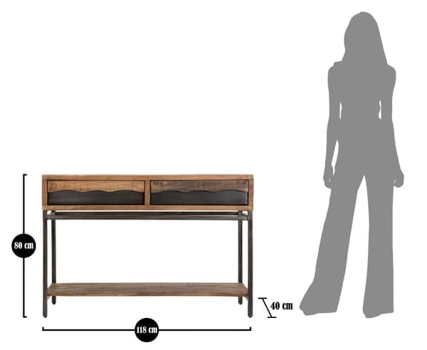 FURNLUX KONSOLBORD YELLOWSTONE BRUN 118CM