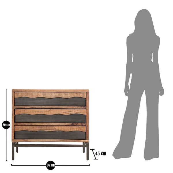 FURNLUX BYRÅ YELLOWSTONE BRUN 88CM