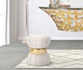 Miniatyrbild 5 av 6: FURNLUX SITTPUFF BLOMMA BEIGE 40CM