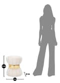 Miniatyrbild 6 av 6: FURNLUX SITTPUFF BLOMMA BEIGE 40CM