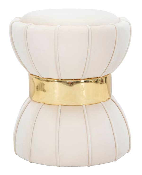 FURNLUX SITTPUFF BLOMMA BEIGE 40CM