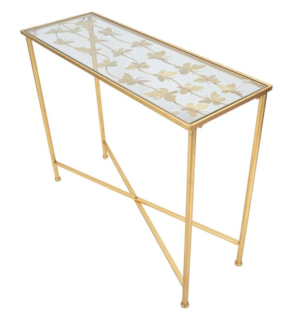 FURNLUX KONSOLBORD BUTTERFLY GULD 100CM