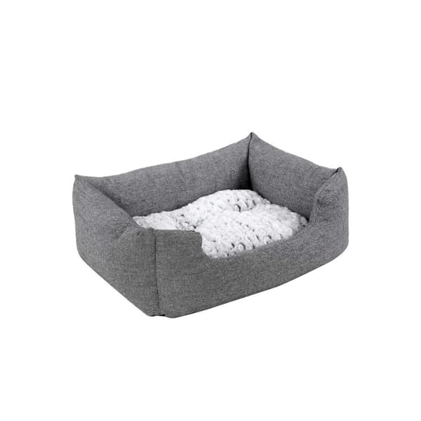 Koiranpeti käännettävällä tyynyllä 80 cm harmaa