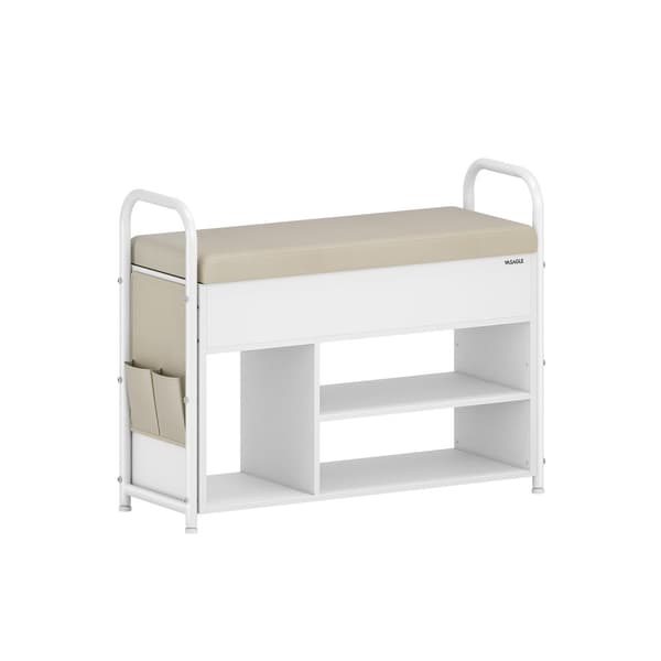 Kenkäpenkki istuimella ja säilytystilalla cappuccino beige
