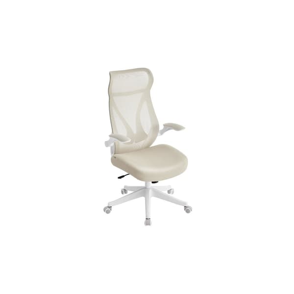 Toimistotuoli selkänojalla ja käsinojilla cappuccino beige