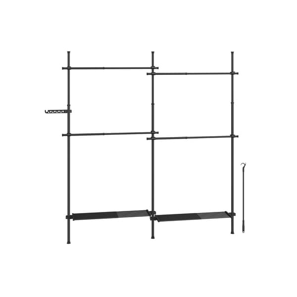 Vaateteline 33,5 x (162-238) x (208-310) cm mattamusta