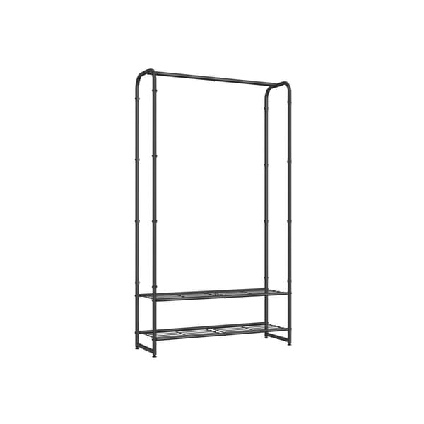Vaateteline hyllyillä 29 x 73 x 158,4 cm mattamusta